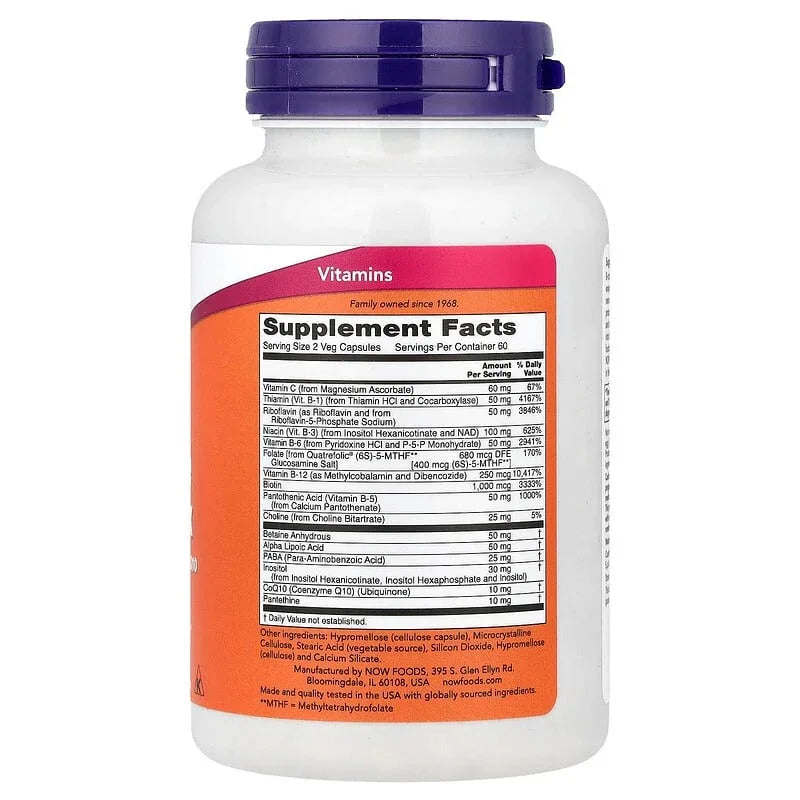 NOW Foods, Coenzyme B-Complex With Alpha Lipoic Acid and CoQ10, 120 Veg Capsules