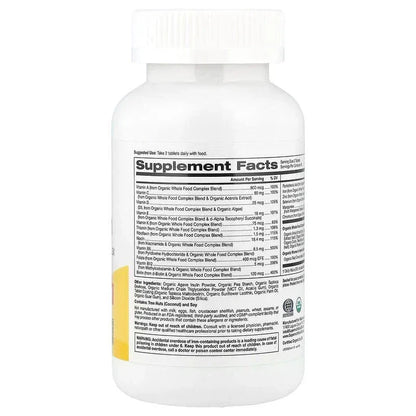 Super Nutrition, Organic Whole Food Women's Multivitamin with Vitamin A, Organic Amla Extract, Organic Sunflower Extract, and Organic Moringa Extract , 120 Tablets