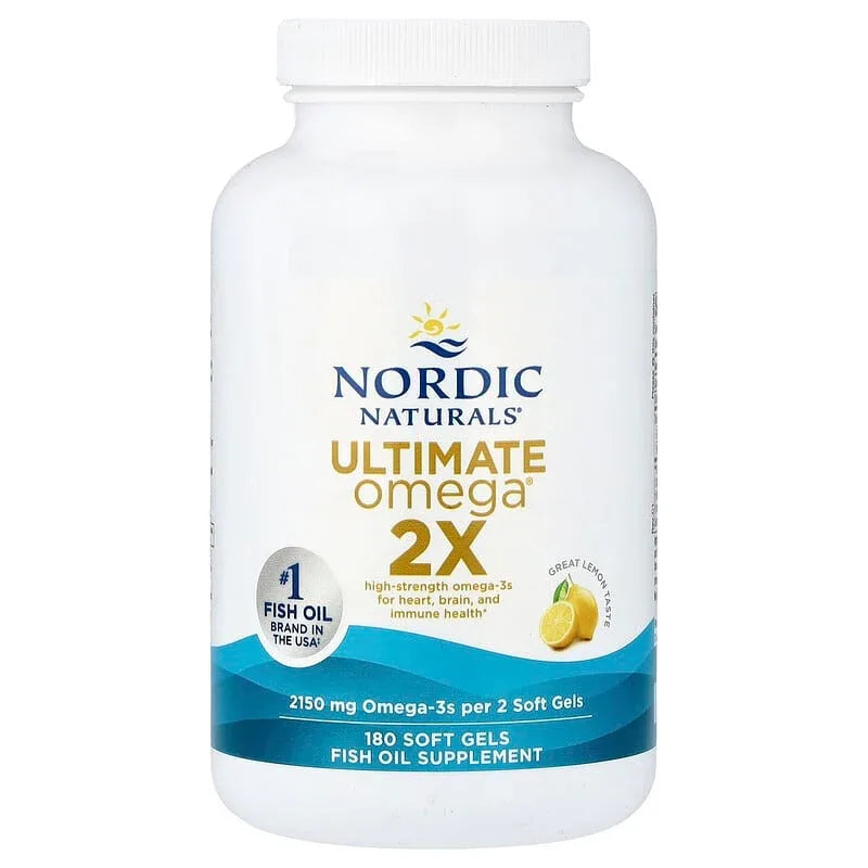 Nordic Naturals, Ultimate Omega® 2X, Lemon, 60 Softgels (1,075 mg per Softgel)