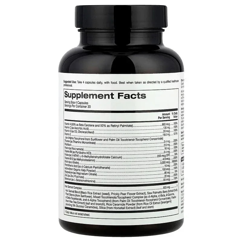 California Gold Nutrition, Beauty, Men's Hair Multivitamin, 120 Veggie Capsules
