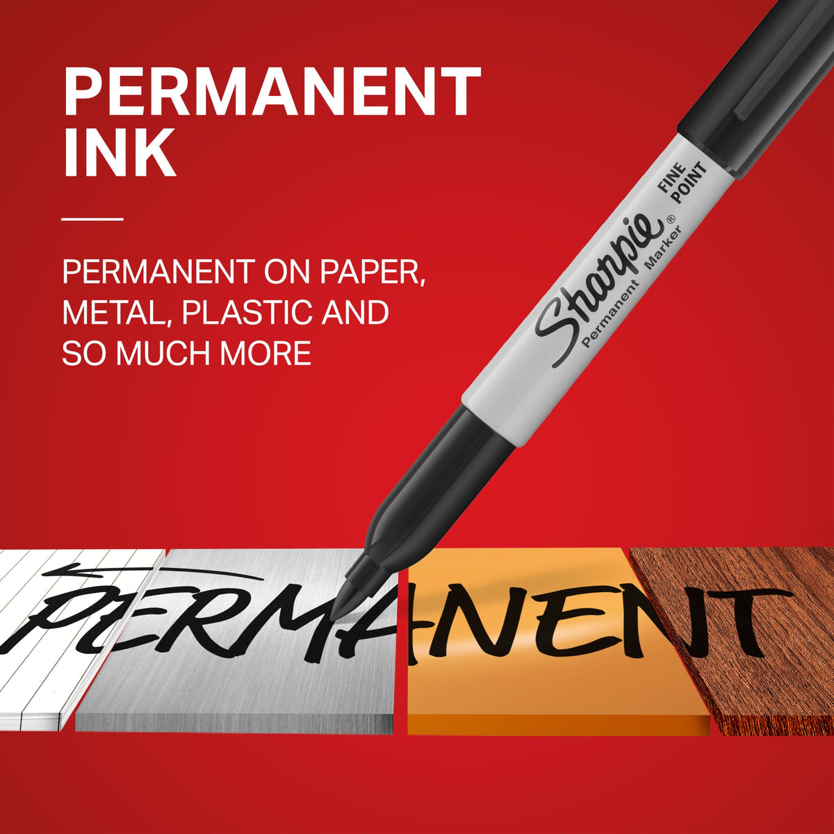 Sharpie Permanent Markers, Fine Point, Black, 5 Count