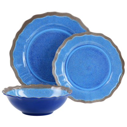 Elama Roma 12 Piece Melamine Dinnerware Set