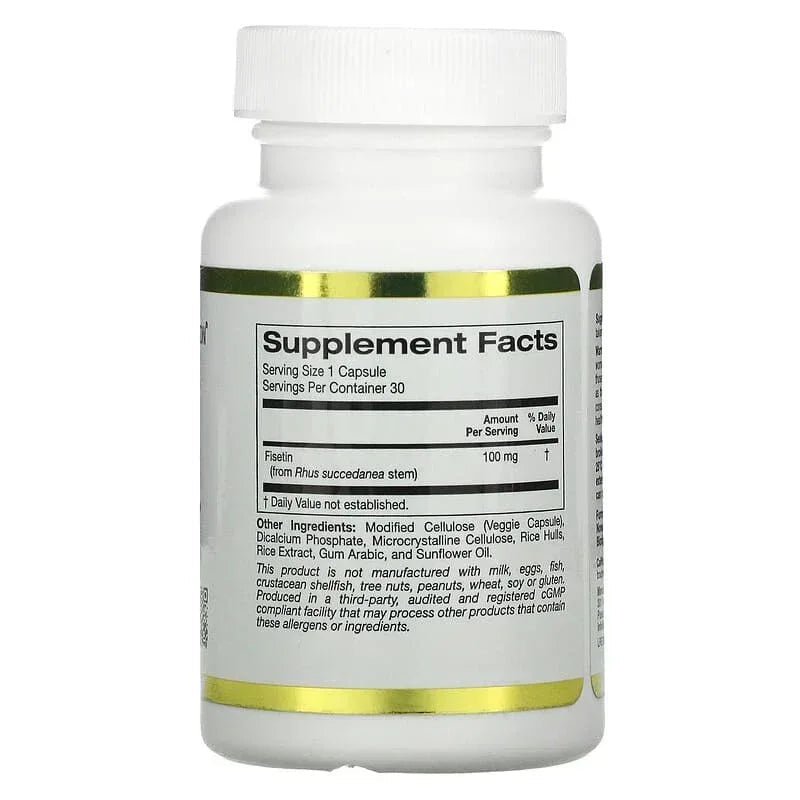 California Gold Nutrition, Fisetin with Novusetin, 100 mg, 90 Veggie Capsules