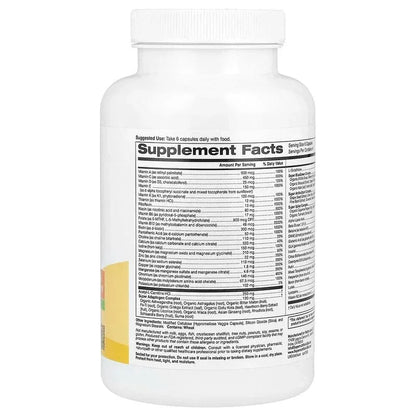 Super Nutrition, Super Immune+ Multivitamin with Vitamin C, Vitamin D, and Beta Glucan, Iron Free, 240 Veggie Capsules
