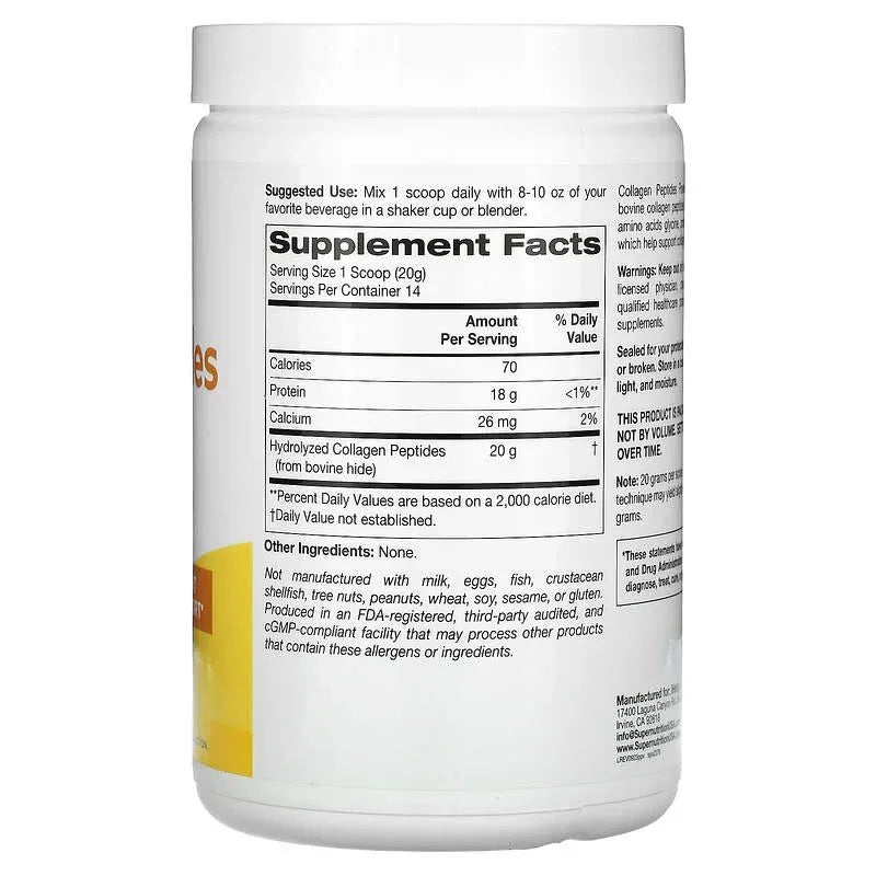 Super Nutrition, Collagen Peptides, 9.88 oz (280 g)