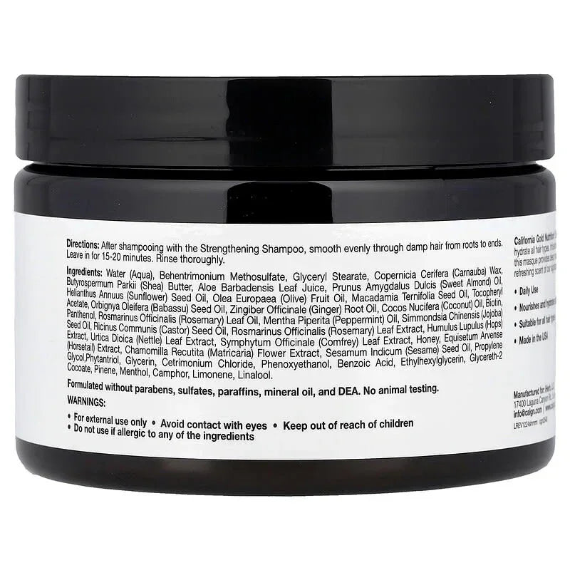 California Gold Nutrition, Strengthening Hair Masque, Biotin, Rosemary Mint, 12 oz (340 g)