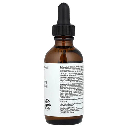 California Gold Nutrition, Strengthening Hair & Scalp Oil, Biotin, Rosemary Mint, 2 fl oz (59 ml)
