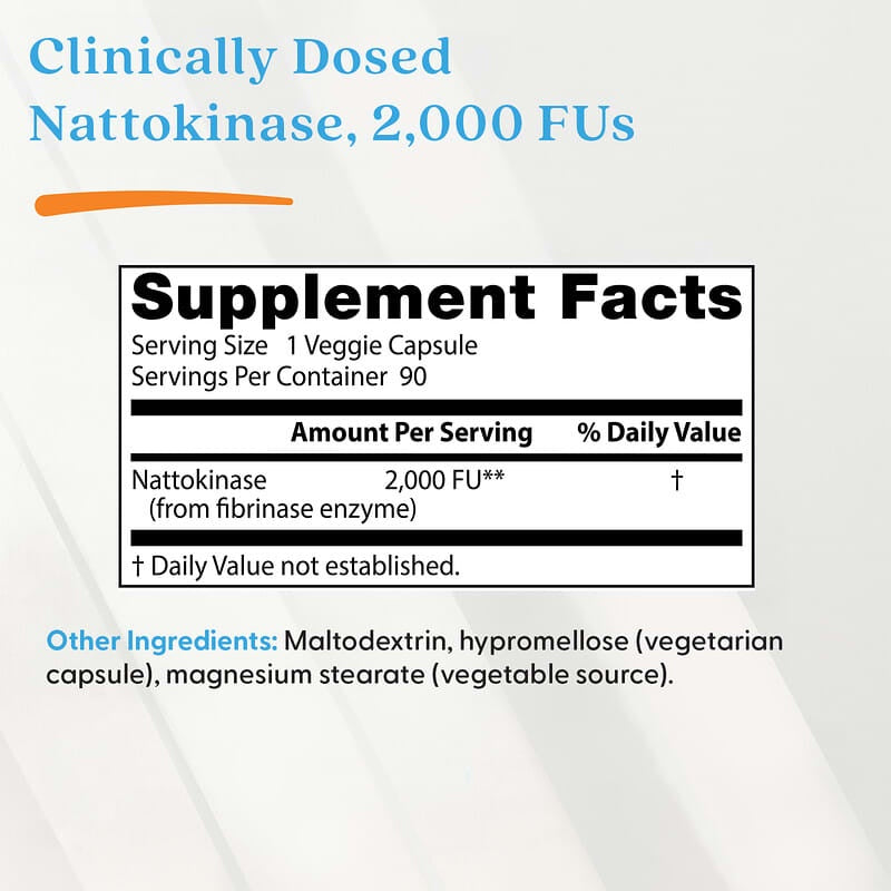 Doctor's Best, Nattokinase, 2,000 FUs, Veggie Caps