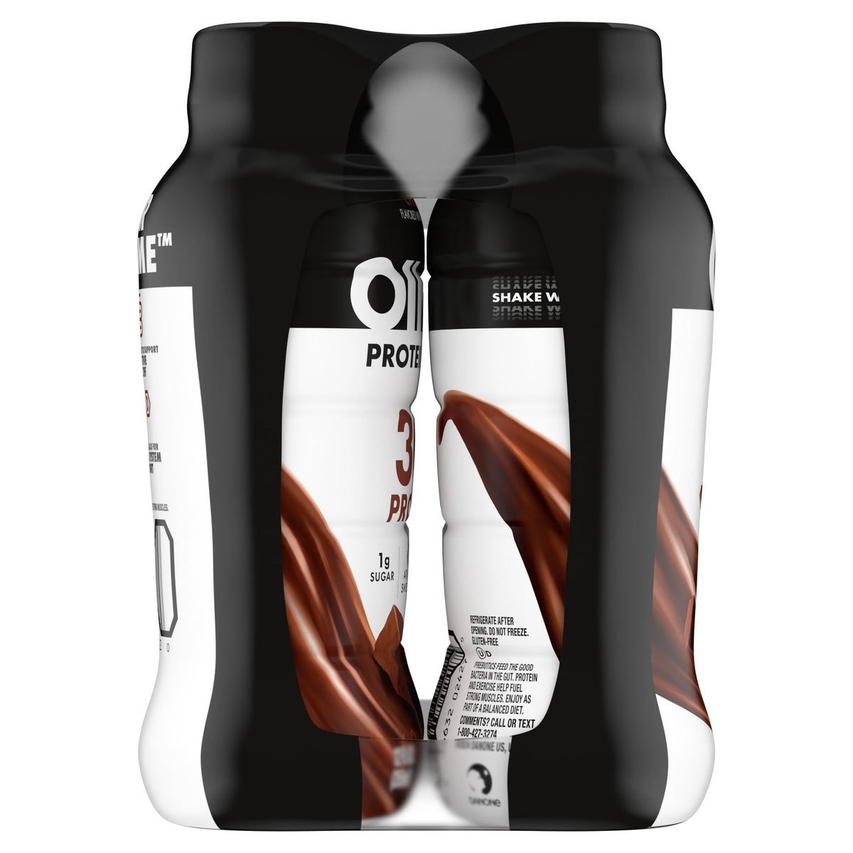 Oikos Protein Shake, Shelf Stable, Chocolate, 30g Protein, 12 fl oz, 4 Count Bottles