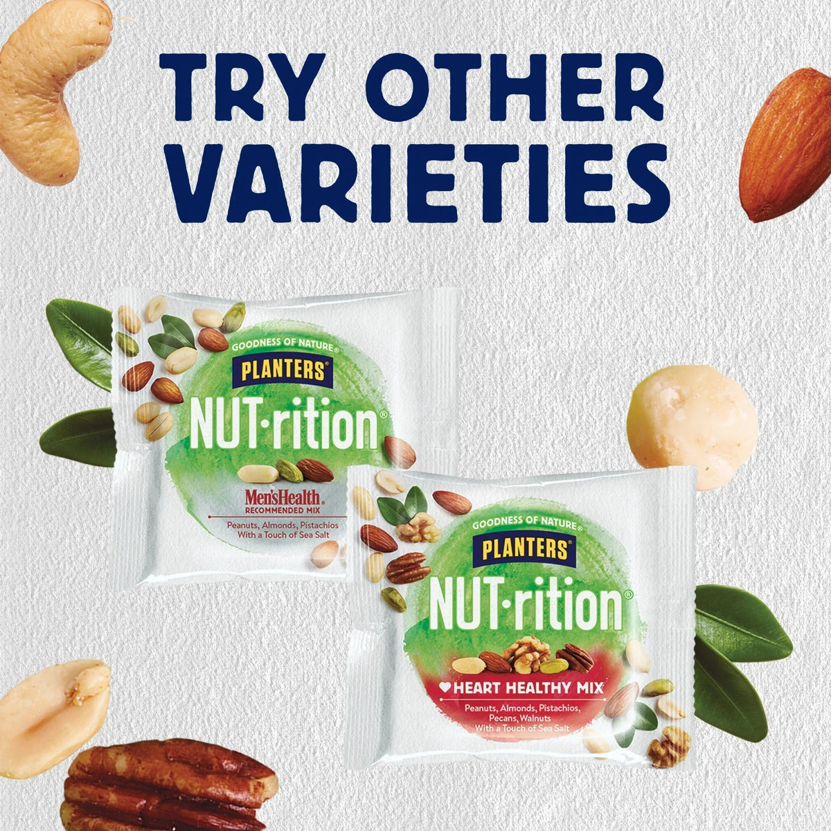 PLANTERS NUT-RITION Wholesome Nut Mix, Mixed Nuts, Plant Based Protein, 7 Count Box