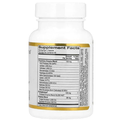 California Gold Nutrition, Digestive Enzymes with Proprietary Enzyme Blend, ProHydrolase® and Amylase Blend, 90 Veggie Capsules
