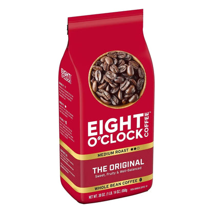 Eight O'Clock The Original, Medium Roast, Whole Bean Coffee 30oz