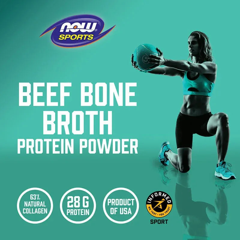 NOW Foods, Sports, Beef Bone Broth Protein Powder, 1.2 lbs (544 g)