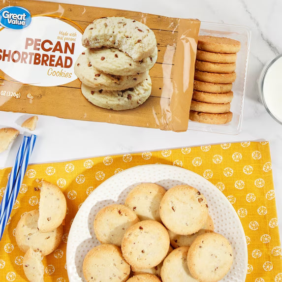 Great Value Pecan Shortbread Cookies, 11.3 oz