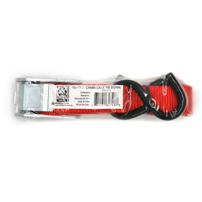 Hyper Tough 1 inch by 10 feet 300 lbs. S-Hook Cam Buckle Strap Tie Down