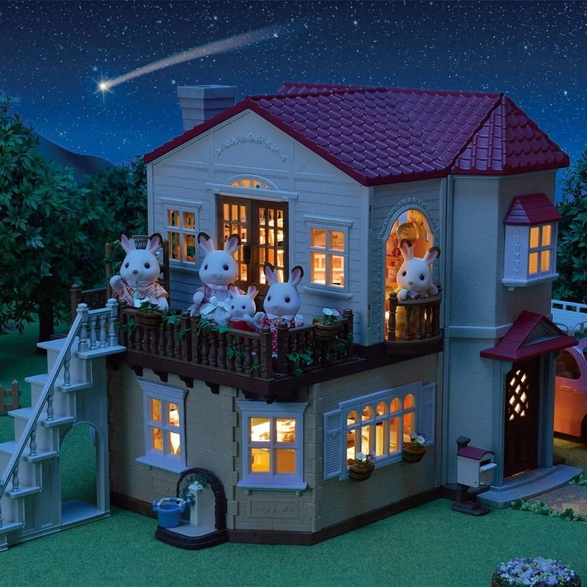 Calico Critters Red Roof Country Home - Secret Attic Playroom, Dollhouse Playset
