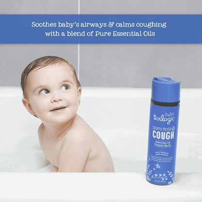 Oilogic Stuffy Nose & Cough Essential Oil Vapor Bath for Baby, 9 oz