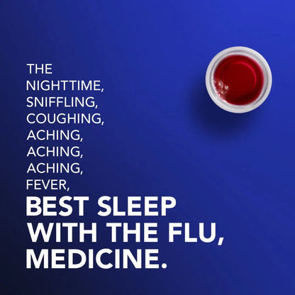 Vicks DayQuil & NyQuil Intense Flu Liquid, Multi-Symptom Relief, Cherry Flavor, Value Pack, 2 x 12 fl oz