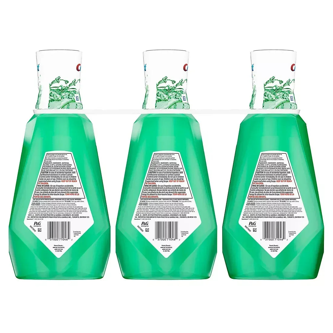 Crest Scope Outlast Mint Mouthwash, 3 pk./1L