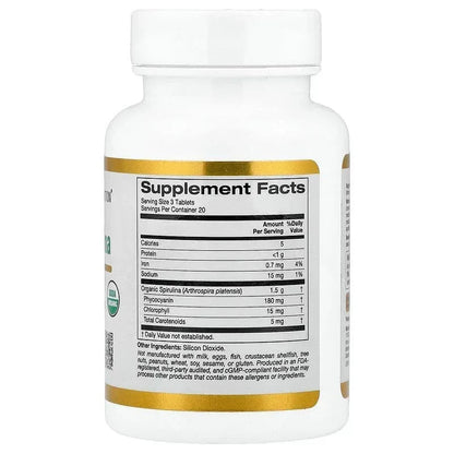 California Gold Nutrition, Organic Spirulina with Phycocyanin, and Chlorophyll
