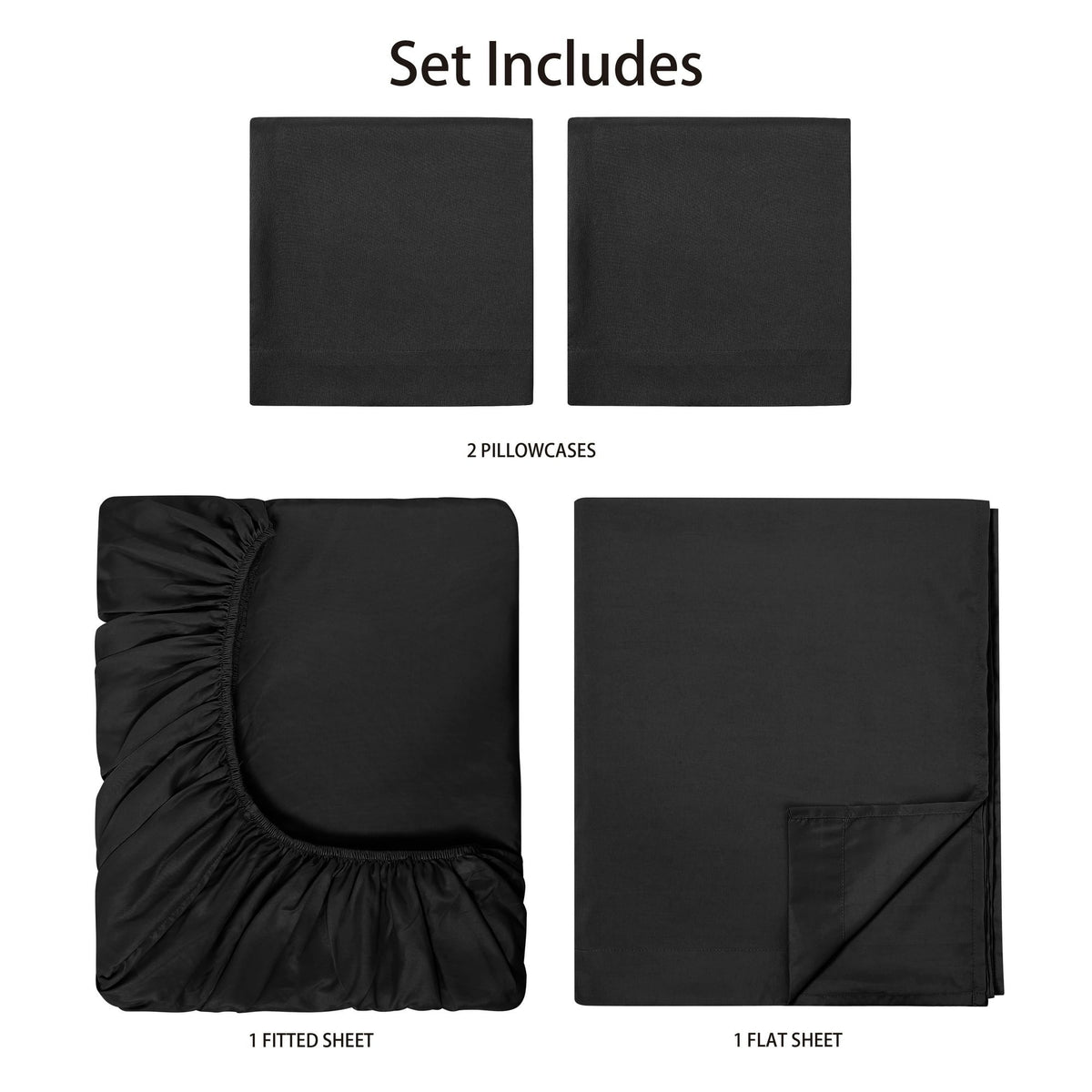 Mainstays Basic Value Microfiber Bed Sheet Set, 4 Piece