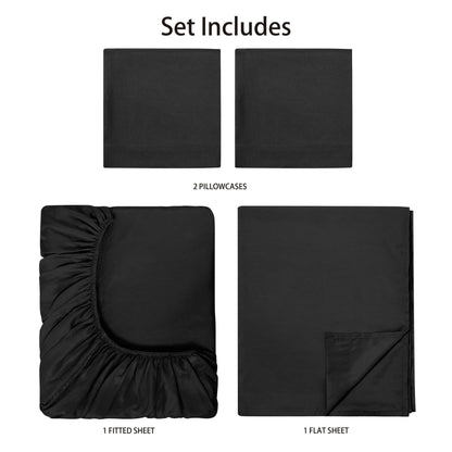Mainstays Basic Value Microfiber Bed Sheet Set, 4 Piece