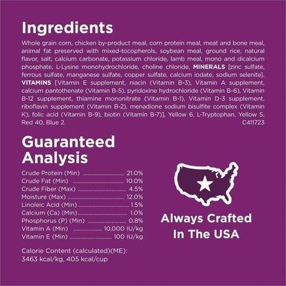 Purina Dog Chow Complete Dry Dog Food for Adult Dogs High Protein, Lamb