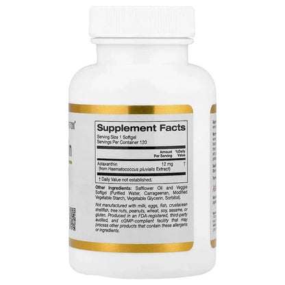 California Gold Nutrition, Astaxanthin, Astalif® Pure Icelandic, 12 mg