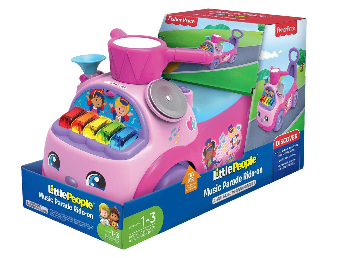Fisher Price Little People Music Parade Heart Preschool Push Ride-On with Lights and Sounds