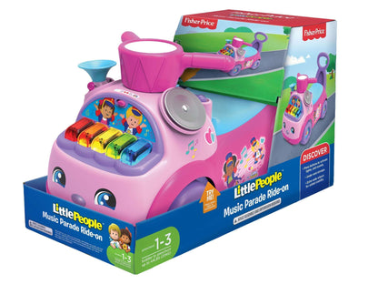 Fisher Price Little People Music Parade Heart Preschool Push Ride-On with Lights and Sounds