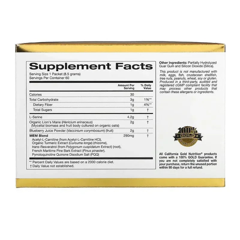 California Gold Nutrition, MEM Food, Memory and Cognitive Support, 1.12 lb (18 oz) 510 g