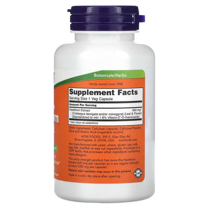 NOW Foods, Hawthorn Extract, 90 Veg Capsules