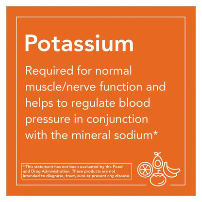 NOW Foods, Potassium Gluconate, 99 mg, Tablets