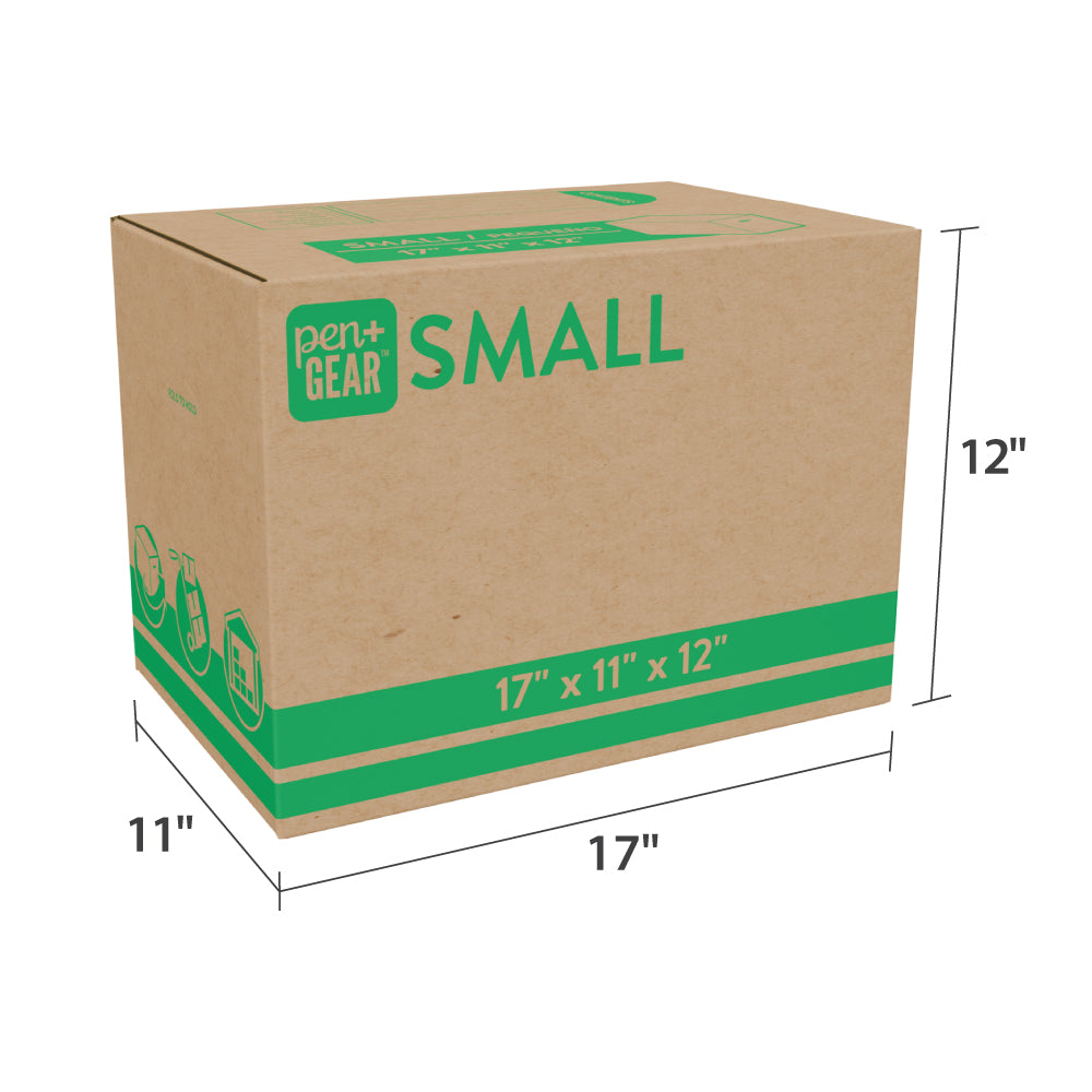 Pen+Gear Small Moving Boxes, 17 in. L x 11 in. W x 12 in. H, Kraft