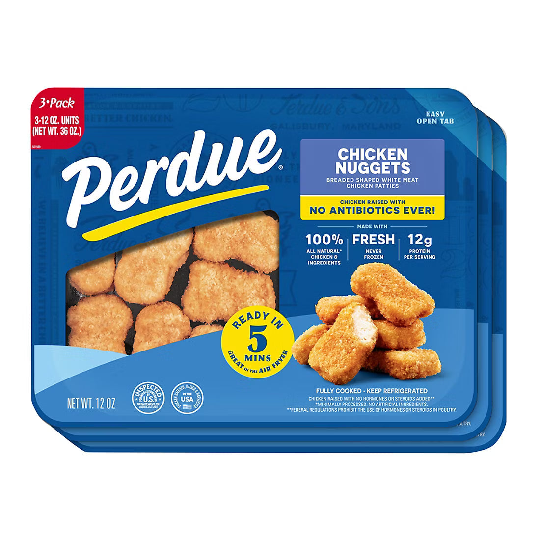 Perdue No Antibiotics Ever Breaded Chicken Breast Nuggets, 3 pk./0.75 lb.