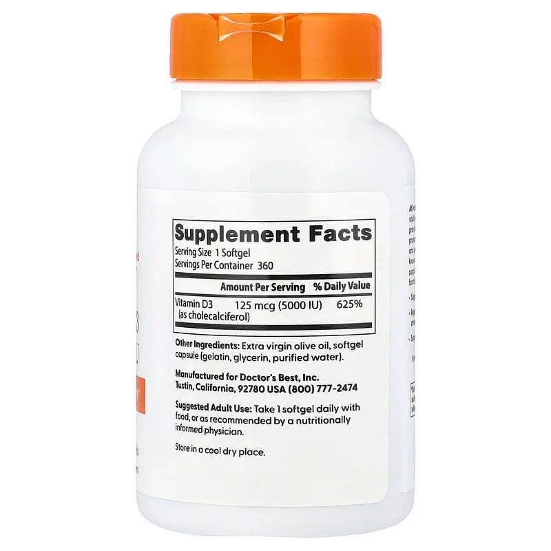 Doctor's Best, Vitamin D3, Softgels