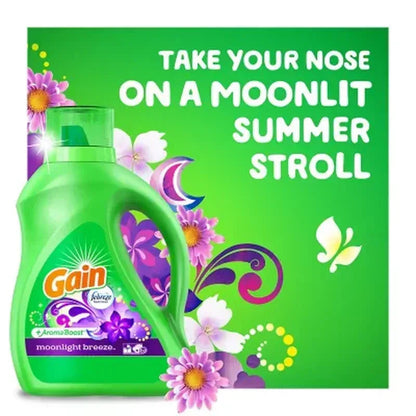 Gain Ultra Concentrated + Aroma Boost Laundry Detergent, Moonlight Breeze (208 Fl. Oz., 159 Loads)