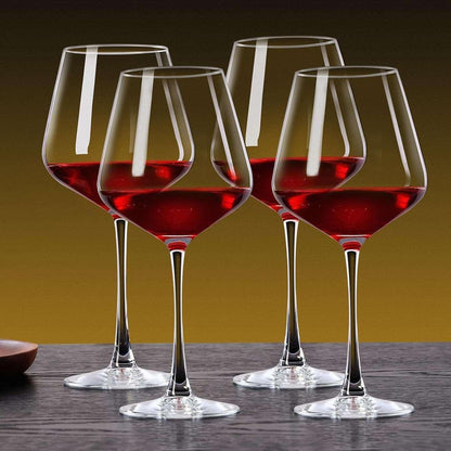 Baalaka Wine Glasses Set of 4, Hand Blown White and Red Wine Glasses, Burgundy Wine Glass, 16oz Red Wine Glasses for Women, Men, Wedding and Birthday