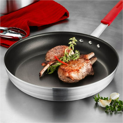 Tramontina Professional 8-Inch Non Stick Small Frying Pan, Heavy-Gauge Aluminum Skillet with Reinforced Nonstick Coating, Red Handle, Dishwasher and Oven Safe