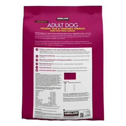 Kirkland Signature Adult Formula Chicken, Rice and Vegetable Dog Food, 40 lbs