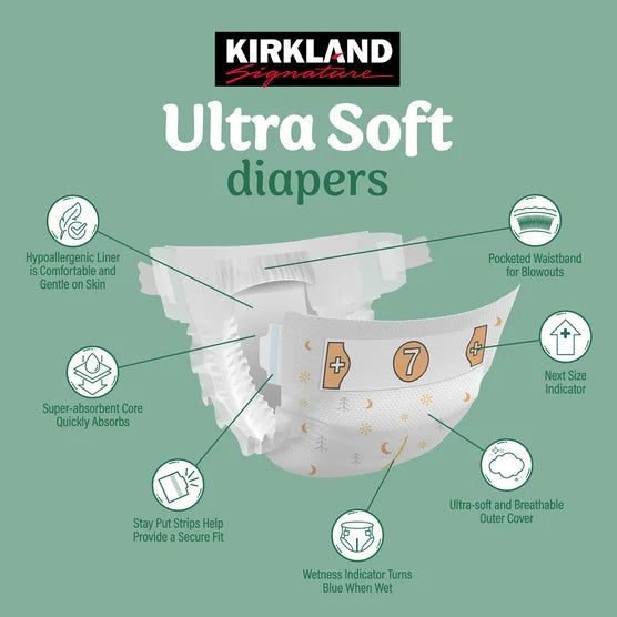 Kirkland Signature Diaper Sizes 3 - 6