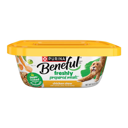 (6 pack) Purina Beneful Dog Food Freshly Prepared Meals, High Protein Wet Dog Food, Dog Food Gravy, Chicken Stew, 10 oz.