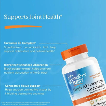Doctor's Best, High Absorption Curcumin, 120 Veggie Caps