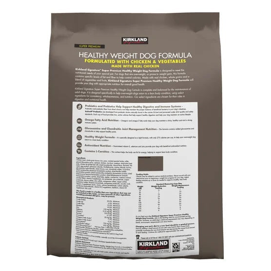 Kirkland Signature Healthy Weight Formula Chicken and Vegetable Dog Food