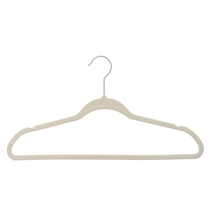 Better Homes & Gardens Velvet Adult Clothing Hangers, Beige, Non-Slip, Space Saving, 30 Count