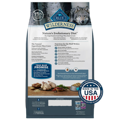Blue Buffalo Wilderness Natural Dry Dog Food Plus Wholesome Grains, Chicken