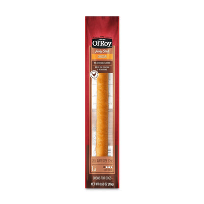 Ol' Roy 1 Count Chicken Stick, 0.63oz, Dry Training Treats for Any Size Dogs.