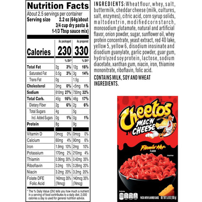 Cheetos Mac & Cheese Bold & Cheesy 5.9oz Boxes (Pack of 12)