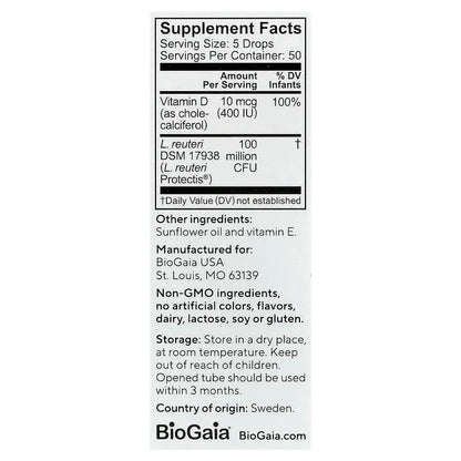 BioGaia, Protectis® Baby, Probiotic Drops with Vitamin D, 0.34 fl oz (10 ml)