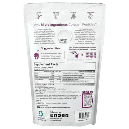 Micro Ingredients, Multi Collagen Peptides, Unflavored